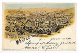 GRUSS Aus WINTERTHUR  (Suisse)  Carte De 1893 - Winterthur