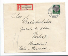 DTB II B/M 097  / Dt. BESETZUNGEN - Dt. Postamt Politz über Bodenbach  1939 Nach Prag - Otros & Sin Clasificación