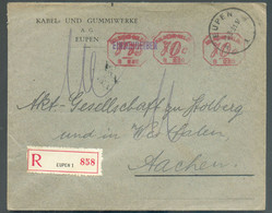 CANTON De L'EST - Enveloppe KABEL Und GUMMIWERKE Sc EUPEN  3-8-1931, Affr. Méc. 70c./B.230 (x2) + 1Fr.75.B.230 En Recomm - Sonstige & Ohne Zuordnung