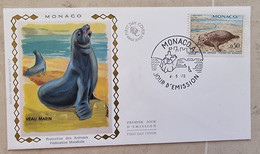 MONACO Mammiferes Marins, Yvert N°811  FDC Enveloppe 1 Er Jour . Veau Marin - Sonstige & Ohne Zuordnung