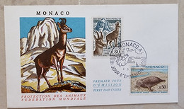 MONACO Mammiferes Marins, Yvert N°811  FDC Enveloppe 1 Er Jour . Veau Marin Isard - Other & Unclassified