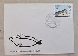 POLOGNE Mammiferes Marins, Yvert N° 2418 FDC Enveloppe 1 Er Jour  1978 - Other & Unclassified