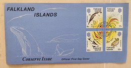 FLAKLAND Mammiferes Marins, Faune Marine, CONSERVE LIFE,  FDC,  Enveloppe 1 Er Jour  1984 - Andere & Zonder Classificatie