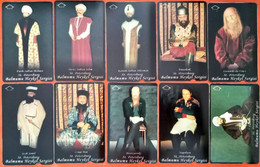 Turkıye Phonecards Turk Telekom 10 Pcs Different Petersburg Wax Sculpture Exhibition FullSet 30 Units Used Magnetic Card - Collections