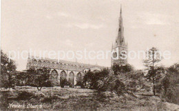 NEWARK CHURCH OLD B/W POSTCARD NOTTINGHAMSHIRE - Other & Unclassified