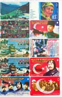 Turkıye Phonecards Turk Telekom 10 Pcs Different  30-60 Units Used Magnetic Card - Collections