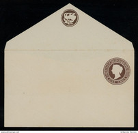 India - Unused Stamped Stationery Cover One Anna Embossed Lion - 1882-1901 Empire