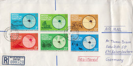 British Antarctic Territory (BAT) 1983 Gondwana 6v (complset) On Regis. Cover (folded) Ca Signy 8 AP 1983  (57747) - Covers & Documents