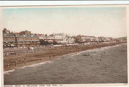 SANDOWN BEACH AND ESPLANADE FROM THE PIER. - Sandown