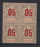 MARTINIQUE - 1912 - N°Yv. 78 - Type Groupe 05 Sur 15c - Bloc De 4 - Neuf Luxe ** / MNH / Postfrisch - Nuevos