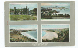 Cornwall Postcard St.ives  Coloured Multiview Peacock Posted 1906 - St.Ives