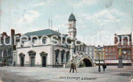 LEICESTER CORN EXCHANGE OLD COLOUR POSTCARD LEICESTERSHIRE - Leicester