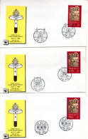 MALTA - 1990 - LOT OF 3 - POPE JOHN PAUL II - POSTMARK STAMP - ENVELOPE COVER - SOUVENIR 13 - Papes