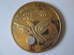 Rare! Israel IDF/IAF Air Force Auster Airplane Official State Medal Diameter=50 Mm,weight=41 Grams - Altri & Non Classificati