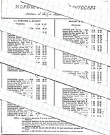 18 Cher - Horaires Trains Chemin Fer économiques Et Autocars - La Guerche Veaugues Argent - Chaix - 1939 - Europa