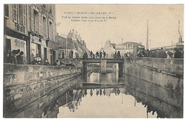 POISSY - Inondations Janvier 1910 - Pont Du Chemin De Fer, Pris Place De La Mairie - Poissy