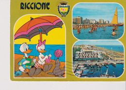 DISNEY PAPERINO PAPERINA  RICCIONE SALUTI VEDUTE  VG - Autres & Non Classés