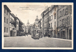 57. Thionville. Diedenhofen. Bismarckstrasse. Tramway, Passants. Censure Diedenhofen. Sept. 1918 - Thionville