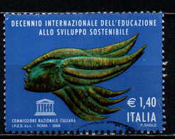ITALIA - 2008 - DECENNIO INTERNAZIONALE DELL'EDUCAZIONE ALLO SVILUPPO SOSTENIBILE - USATO - 2001-10: Usados