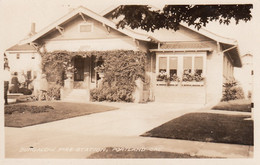 Portland Oregon, Bungalow Fire Station, Irvington Subdivision, Architecture, C1910s/20s Vintage Real Photo Postcard - Portland