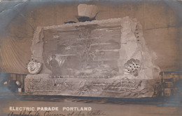 Portland Oregon, Rose Festival Parade Float Electric Parade Queen Of The Water, C1910 Vintage Postcard - Portland