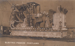 Portland Oregon, Rose Festival Parade Float Electric Parade Queen Of Sheeba, C1900s/10s Vintage Postcard - Portland