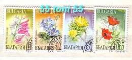 2000  Flora: Spring Flowers  4v.- Used (O)  Bulgaria / Bulgarie - Oblitérés