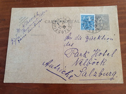 Entier Postal Type Semeuse 40ct + Complément Jeanne D'Arc, De Dijon Pour L'Autriche En 1929 - M 138 - Cartes Postales Types Et TSC (avant 1995)