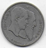 BELGIQUE - Léopold II   -  1 Fr  1880 - 2 Francs