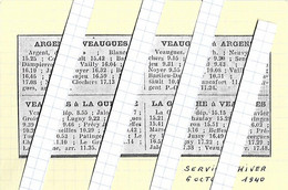 18 Cher - Horaires Trains Chemin Fer économiques - La Guerche Veaugues Argent - Octobre 1940 - Europe