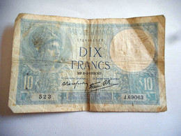 BILLET 10 FRANCS MP.6=4=1939.MP J.69063 - 10 F 1916-1942 ''Minerve''