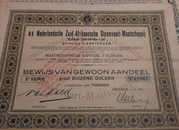 N.V. Nederlandsche Zuid-Afrikaansche Stoomvaart-Maatschappij " Holland - Zuid Africa - Lijn - Amsterdam Juli 1920. - Chemin De Fer & Tramway