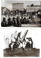 ETATS-UNIS - INDIENS - 2 Cartes Neuves - OMAHA DANCE Photo 1891 & COMES OUT HOLY SIOUX Oglala Photo 1904 - Other & Unclassified