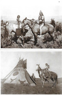 ETATS-UNIS - INDIENS - 2 Cartes Neuves - GRAY EAGLE Et Son Fils Photo 1871 & Tipi Painted Peint Photo 1926 - Sonstige & Ohne Zuordnung