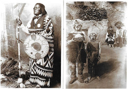 ETATS-UNIS - INDIENS - 2 Cartes Neuves - SAN JUAN Apache Mescalero Photo 1883 & Masqes De Danse HOPI Photo 1893 - Autres & Non Classés