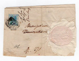 ITALIA - Cent 20 Su Busta, Con Marchio E Ceralacca,  Timbro Pistoia 1875 - APR-2022-08 - Used