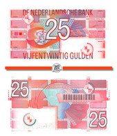 Netherlands 25 Gulden 1989 Unc Pn 100 - 25 Gulden