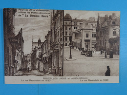 Bruxelles Jadis Et Aujourd'hui La Rue Ravenstein En 1830 La Rue Ravensrein En 1930 - Konvolute, Lots, Sammlungen