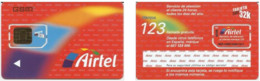 Carte SIM - Espagne - Airtel, Série B008 3456 8600, N° Noirs - Airtel