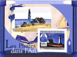 A4998 - GUINEA - ERROR - IMPERF, Souvenir Sheet: 2007, Light Houses, Hopper, Art - Zonder Classificatie