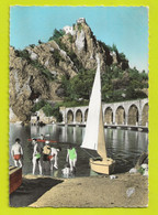 42 Vers Firminy Vallée De La Loire N°1559 Les Neuf Ponts Et Rocher De Cornillon Baignade Voilier VOIR DOS - Firminy