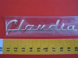 ADESIVO - CLAUDIA CLAUDIO - NOME NAME METALLIZZATO ORO GOLD RILIEVO VINTAGE 1970 ADHESIVE ETIQUETA ADHESIF - Stickers