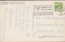 1952. DANMARK Postcard With 10 øre To Sverige Cancelled KØBENHAVN 24 JUN 1952 KØBENHAVN 9-14 JULI 1952 DEN... - JF520070 - Postage Due