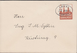 1945. SVERIGE. VÄSTERÅS LOKALPOST. 8 ÖRE On FDC Cancelled Day Of Issue LOKAL POSTEN 15 JAN 45. Unusual. - JF520087 - Ortsausgaben