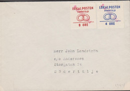 1945. SVERIGE. LOKALPOSTEN SÖDERTÄLJE. 4 + 8 ÖRE On FDC Cancelled Day Of Issue 28. DEC 1944.  - JF520093 - Ortsausgaben