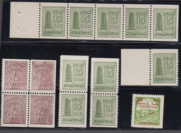 1945. SVERIGE. JÖNKÖPING LOKALT. Selection Of 15 Seals Both Hinged And Never Hinged. Including The Overpri... - JF520096 - Ortsausgaben