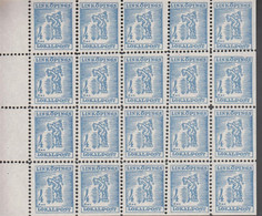 1945. SVERIGE.  LINKÖPINGS LOKALPOST 4 ÖRE In Complete Sheet With 20 Stamps. Never Hinged. Unusual Sheet.  - JF520108 - Emissioni Locali