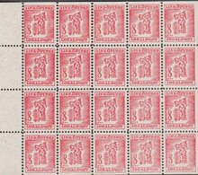 1945. SVERIGE.  LINKÖPINGS LOKALPOST 8 ÖRE In Complete Sheet With 20 Stamps. Never Hinged. Unusual Sheet.  - JF520109 - Lokale Uitgaven