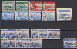 1945. SVERIGE. LOKALPOSTEN MALMÖ 21 Stamps All Cancelled.  - JF520114 - Local Post Stamps