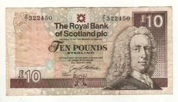 SCOTLAND Scarce 10 Pounds  " Z Serie = REPLACEMENT"  P353a "Royal  Bank Of Scotland"  Dated 23rd March 1994 - 10 Pounds